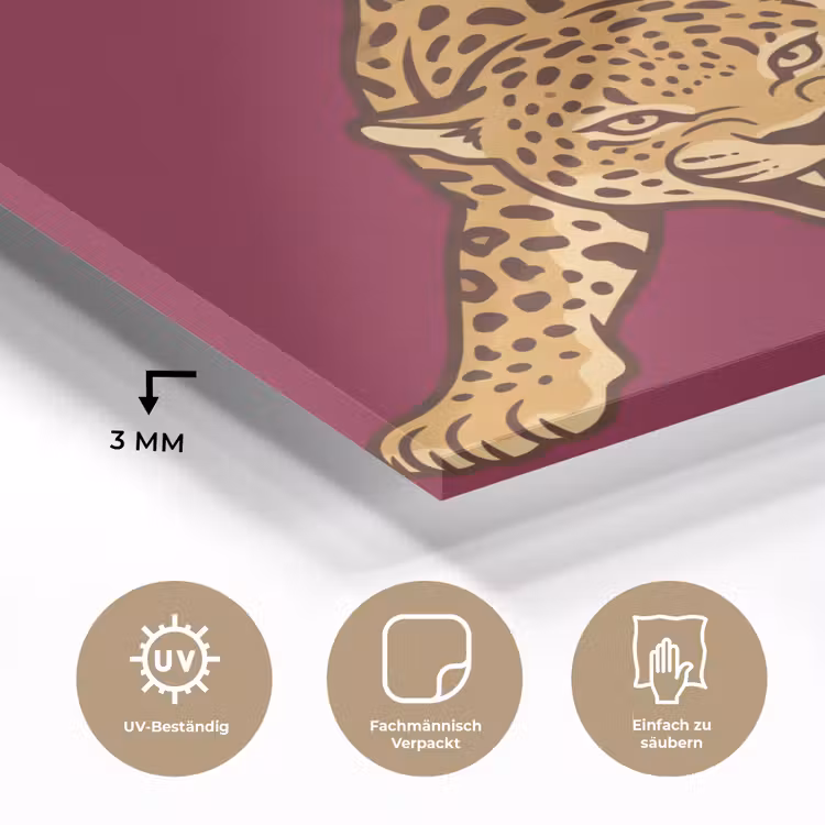 Glasbild - Katze – Angriff – Tiere — 3