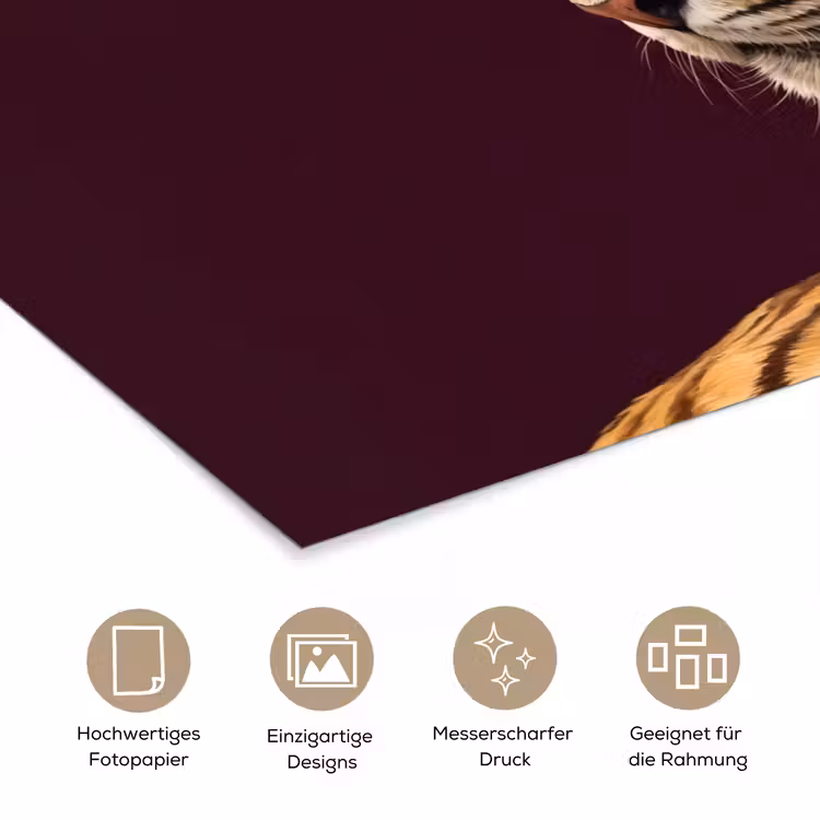 Poster - Tiger – Blume – Tiere — 5