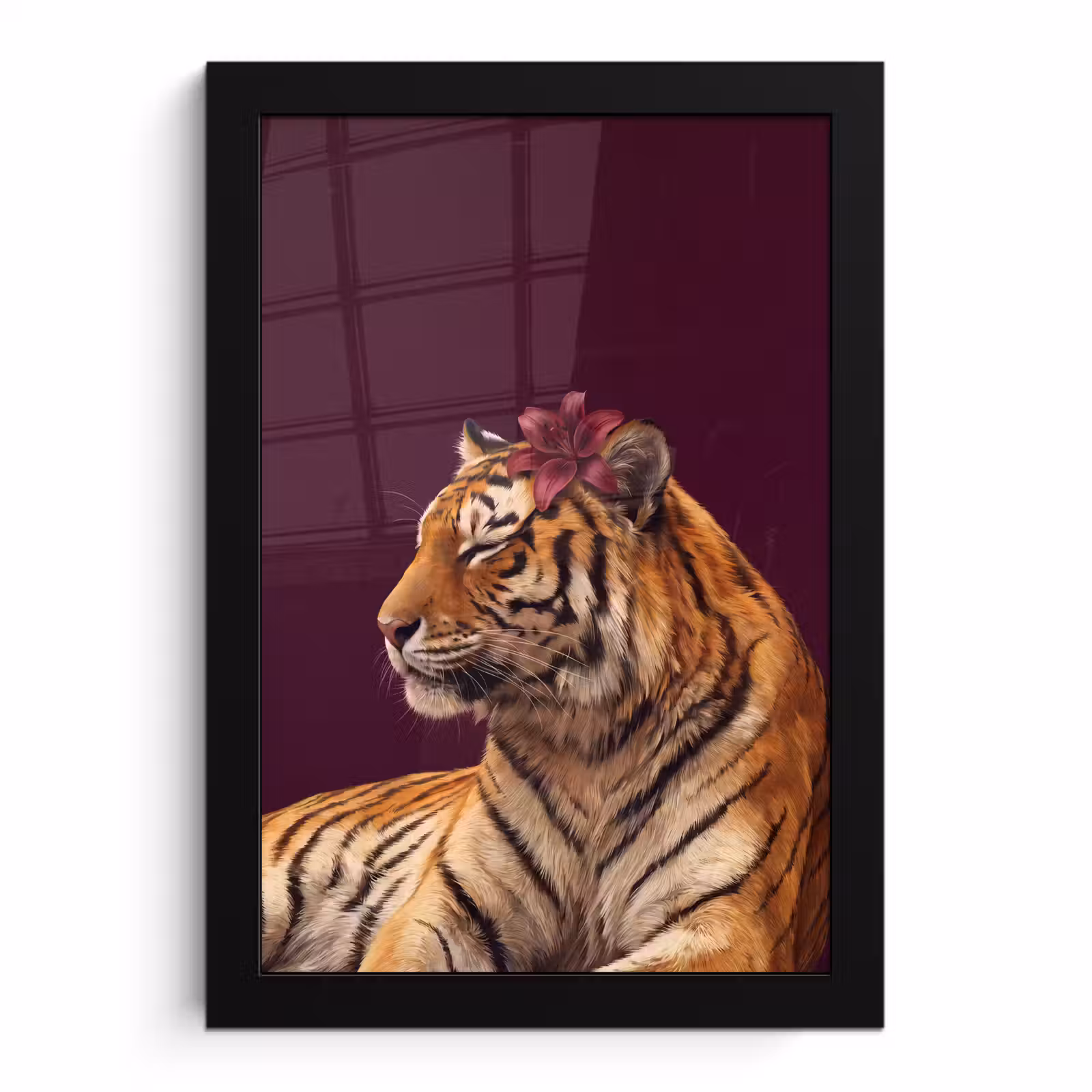 Bilder mit Rahmen - Tiger – Blume – Tiere — 1