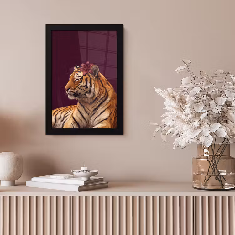 Bilder mit Rahmen - Tiger – Blume – Tiere — 4