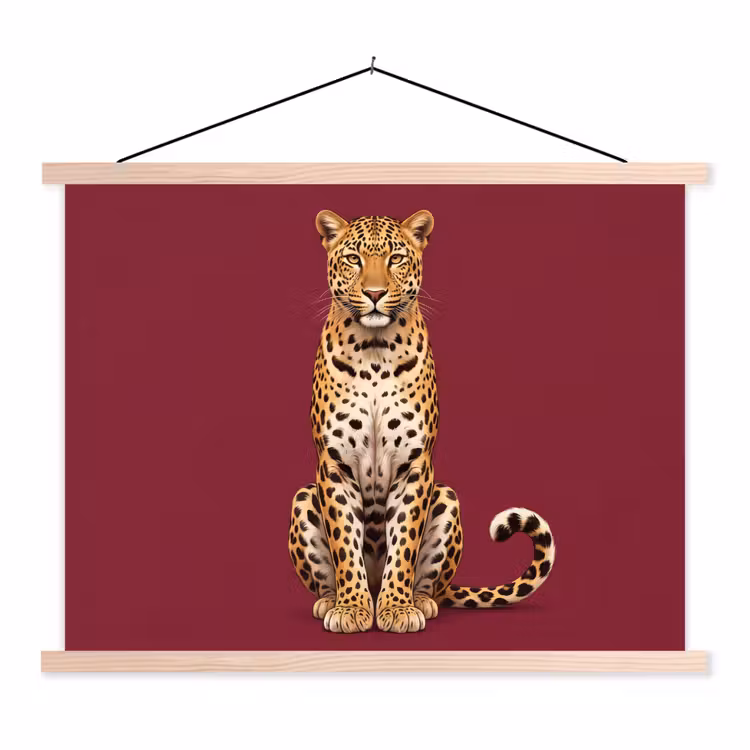 Stoffbild - Katze – Tiere – Rot — 1