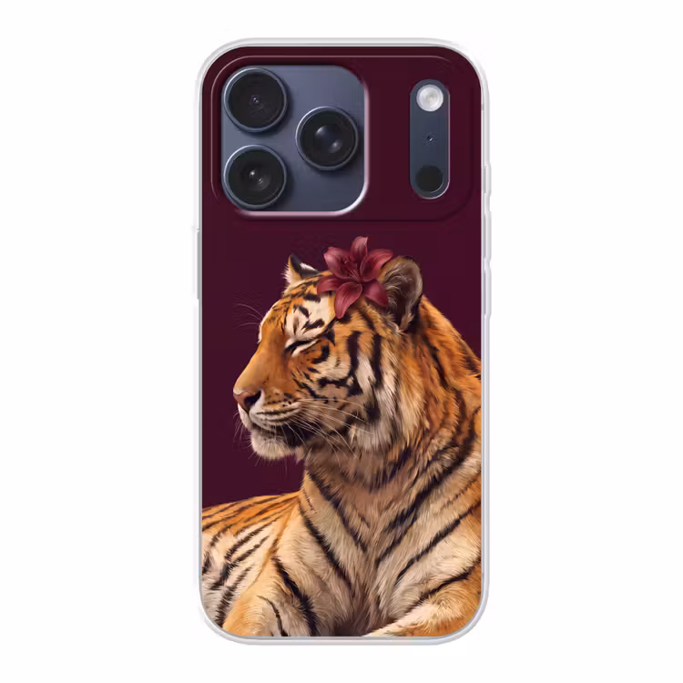 Handyhülle - Tiger – Blume – Tiere — 1