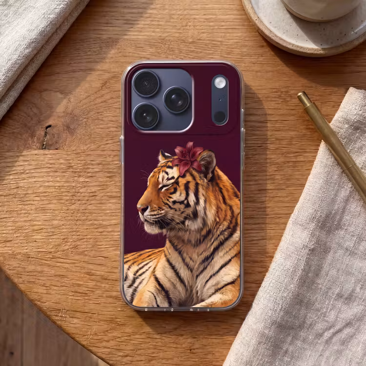 Handyhülle - Tiger – Blume – Tiere — 2