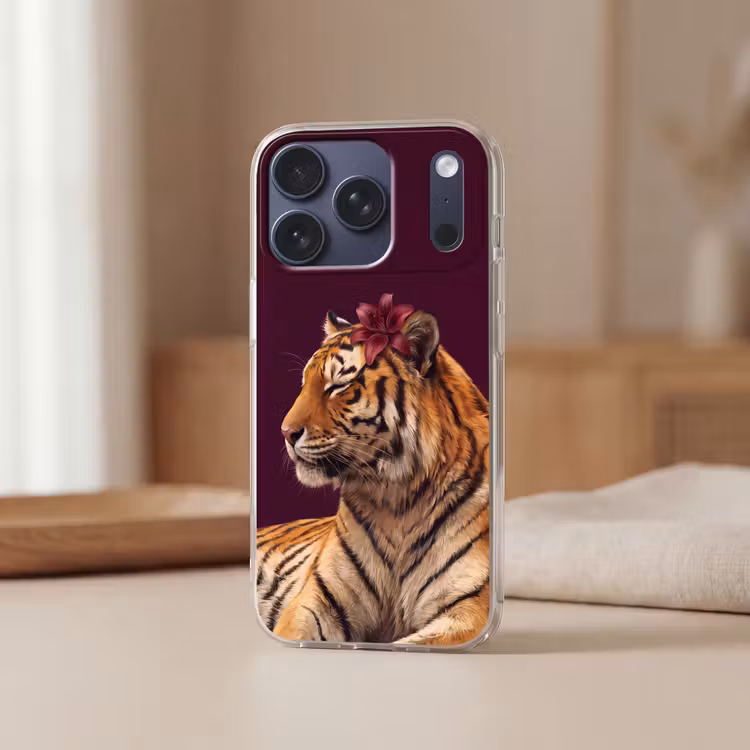 Handyhülle - Tiger – Blume – Tiere — 3