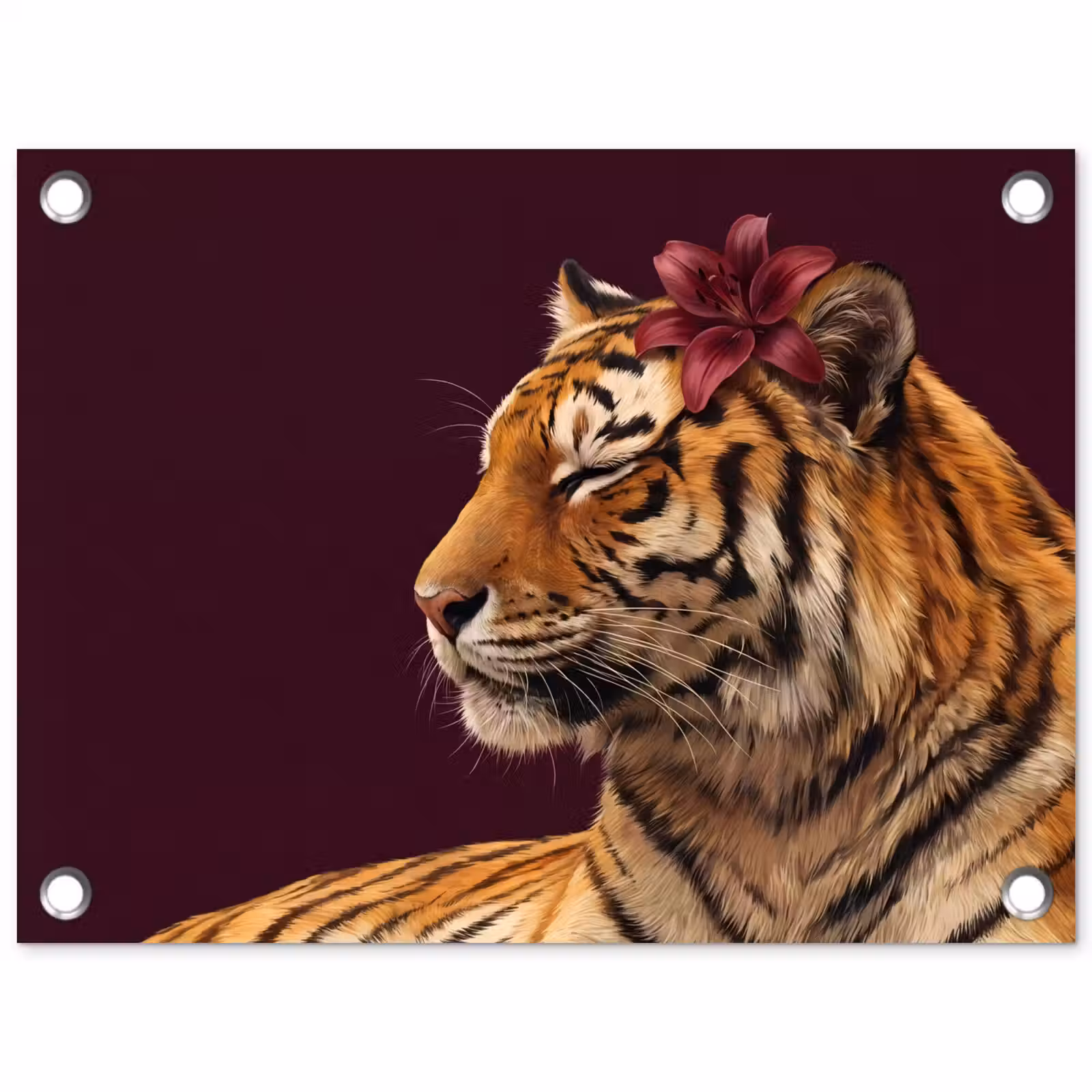 Gartenposter - Tiger – Blume – Tiere — 1