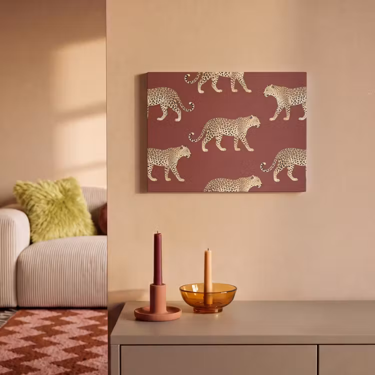 Akustikbild - Katzen – Muster – Rot — 2