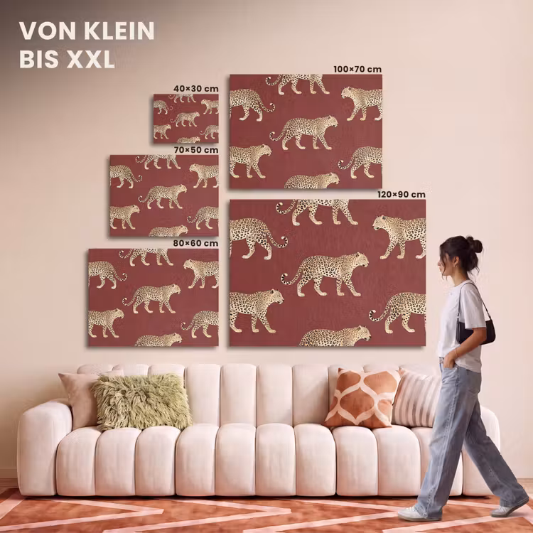 Akustikbild - Katzen – Muster – Rot — 7