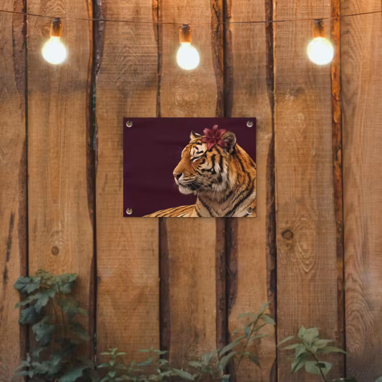 Gartenposter - Tiger – Blume – Tiere — 2