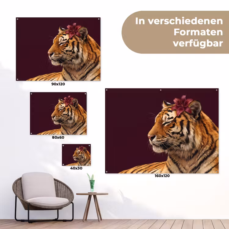Gartenposter - Tiger – Blume – Tiere — 6