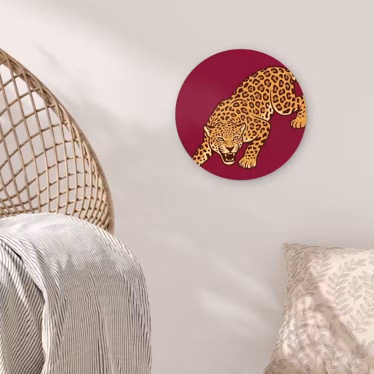 Glasbild Rund - Katze – Angriff – Tiere — 5