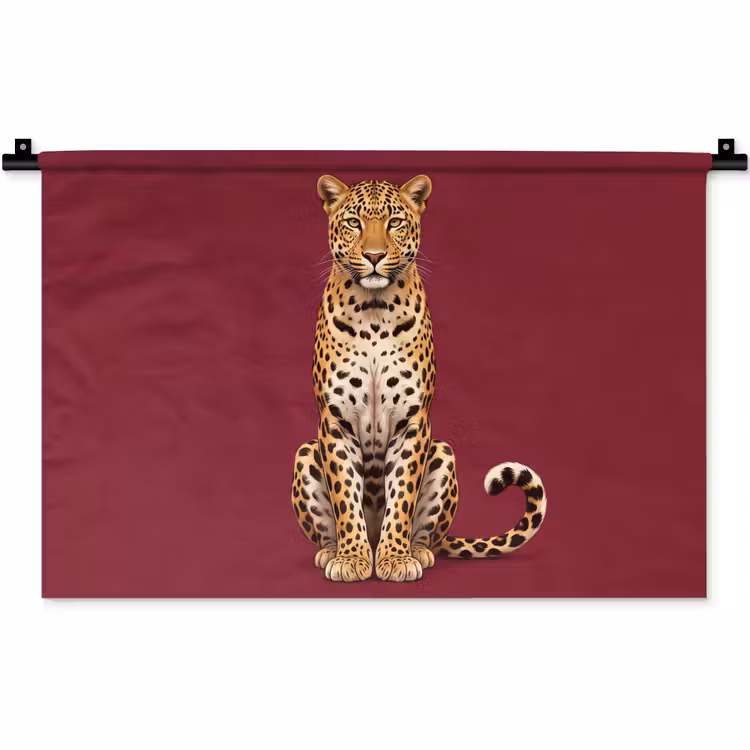 Wandteppich - Katze – Tiere – Rot — 1