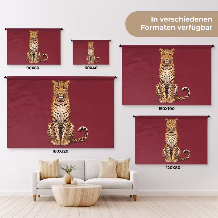 Wandteppich - Katze – Tiere – Rot — 8
