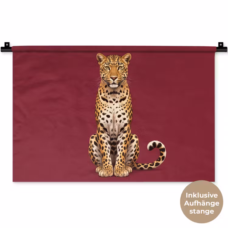 Wandteppich - Katze – Tiere – Rot — 9