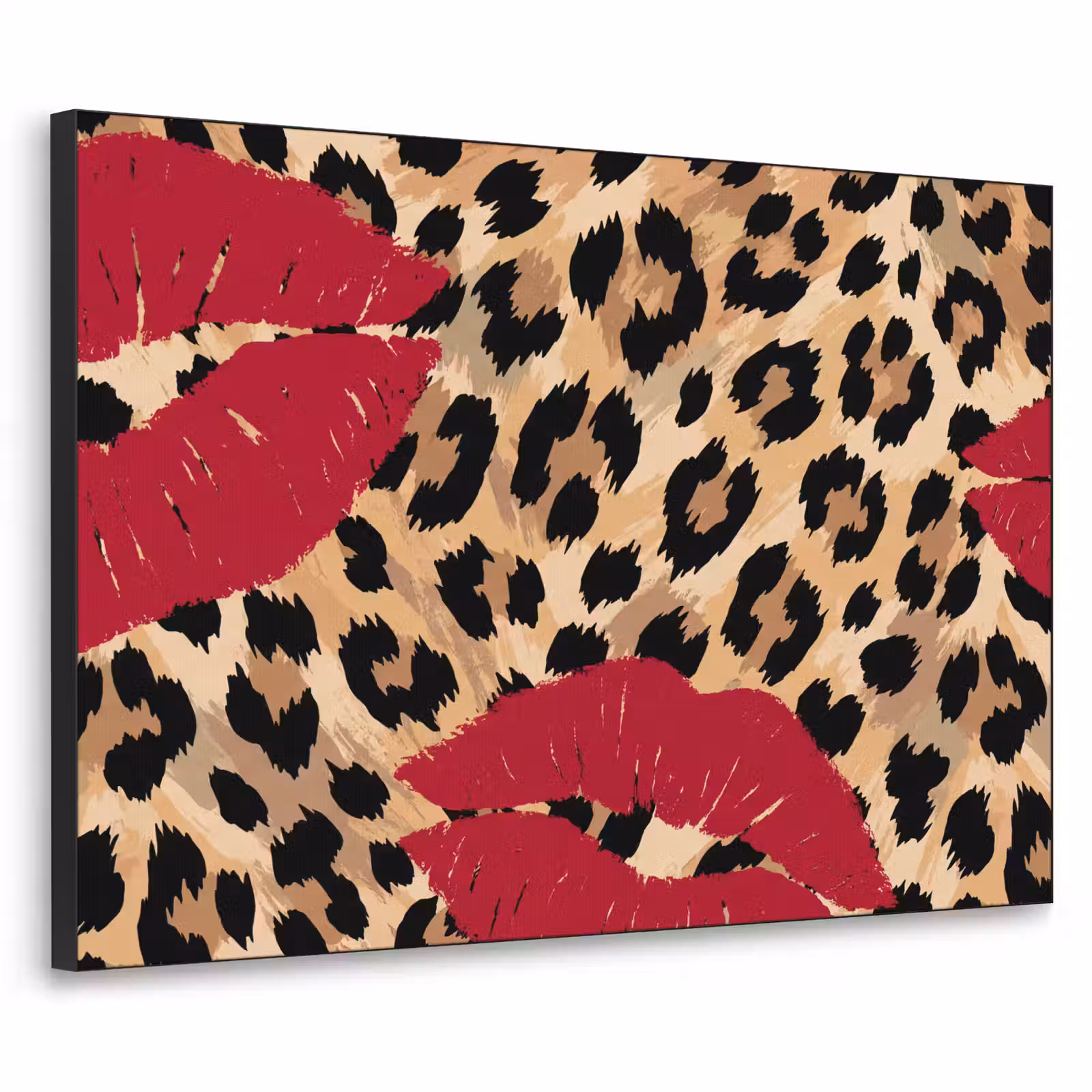 Art Frame - Kussabdruck – Tiermuster – Rot — 1