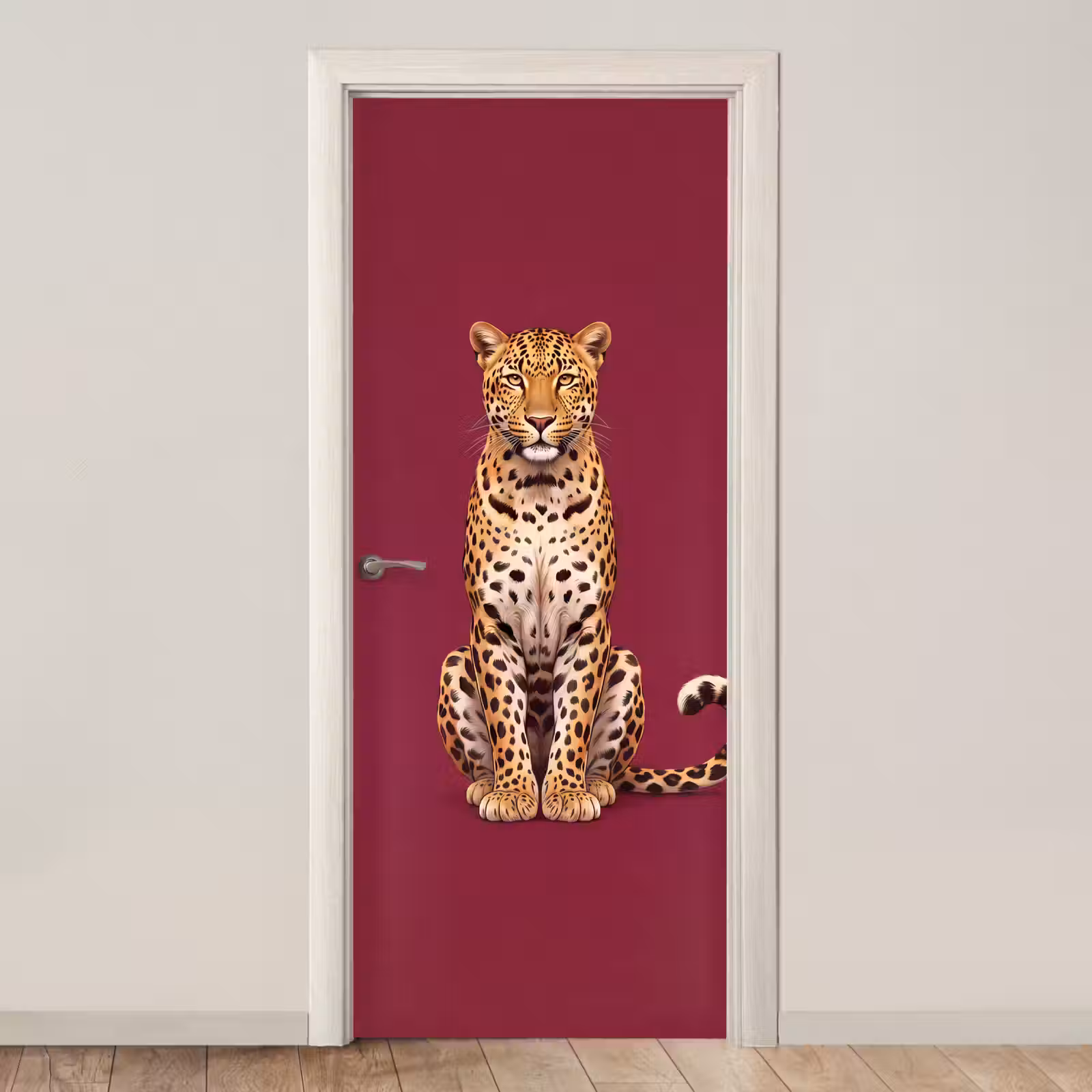 Türtapete - Katze – Tiere – Rot — 1
