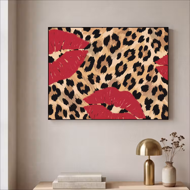 Art Frame - Kussabdruck – Tiermuster – Rot — 4