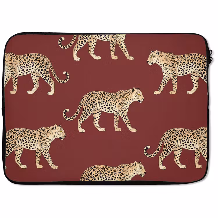 Laptop hülle - Katzen – Muster – Rot — 1
