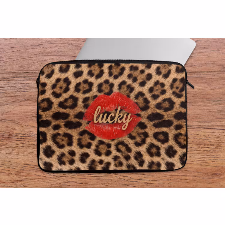 Laptop hülle - Tiermuster – Lippen – Rot — 2