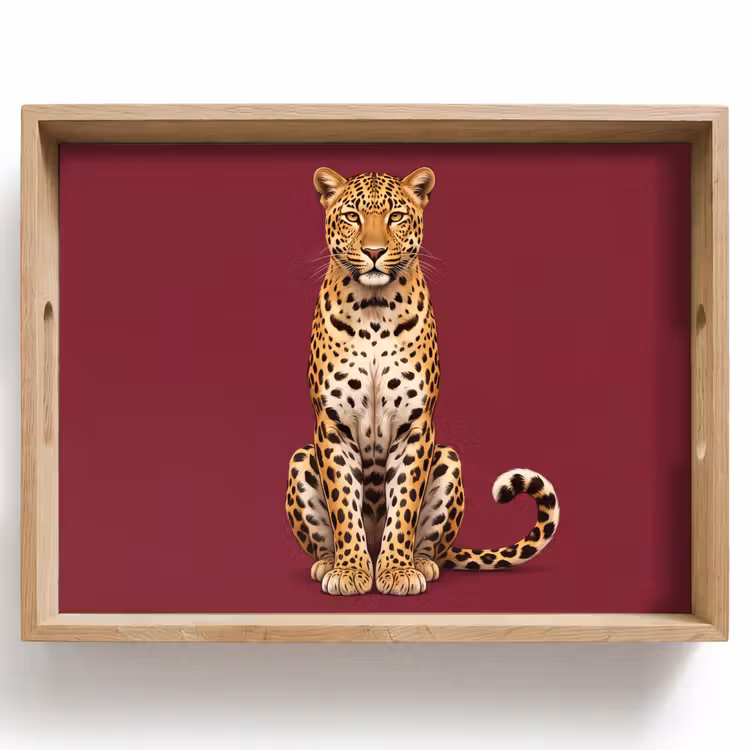 Tablett - Katze – Tiere – Rot — 1