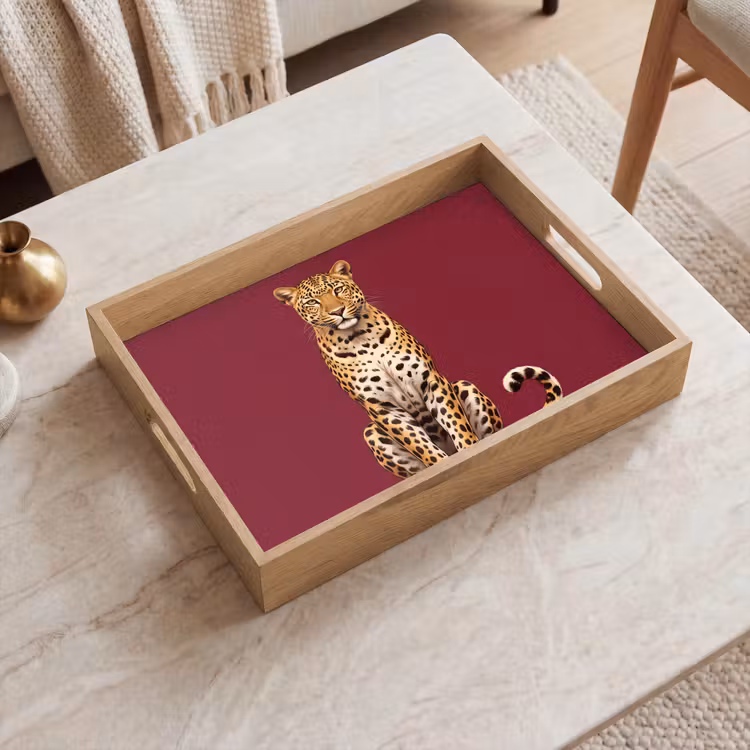 Tablett - Katze – Tiere – Rot — 2
