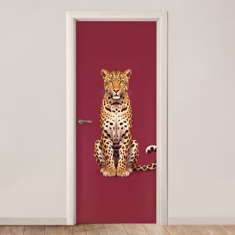 Türtapete - Katze – Tiere – Rot — 1