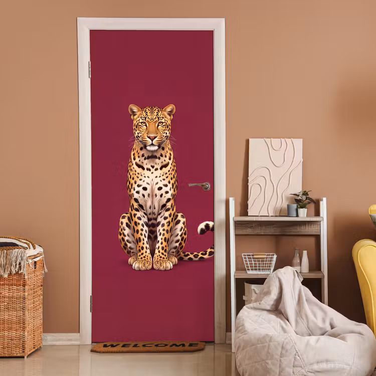 Türtapete - Katze – Tiere – Rot — 2
