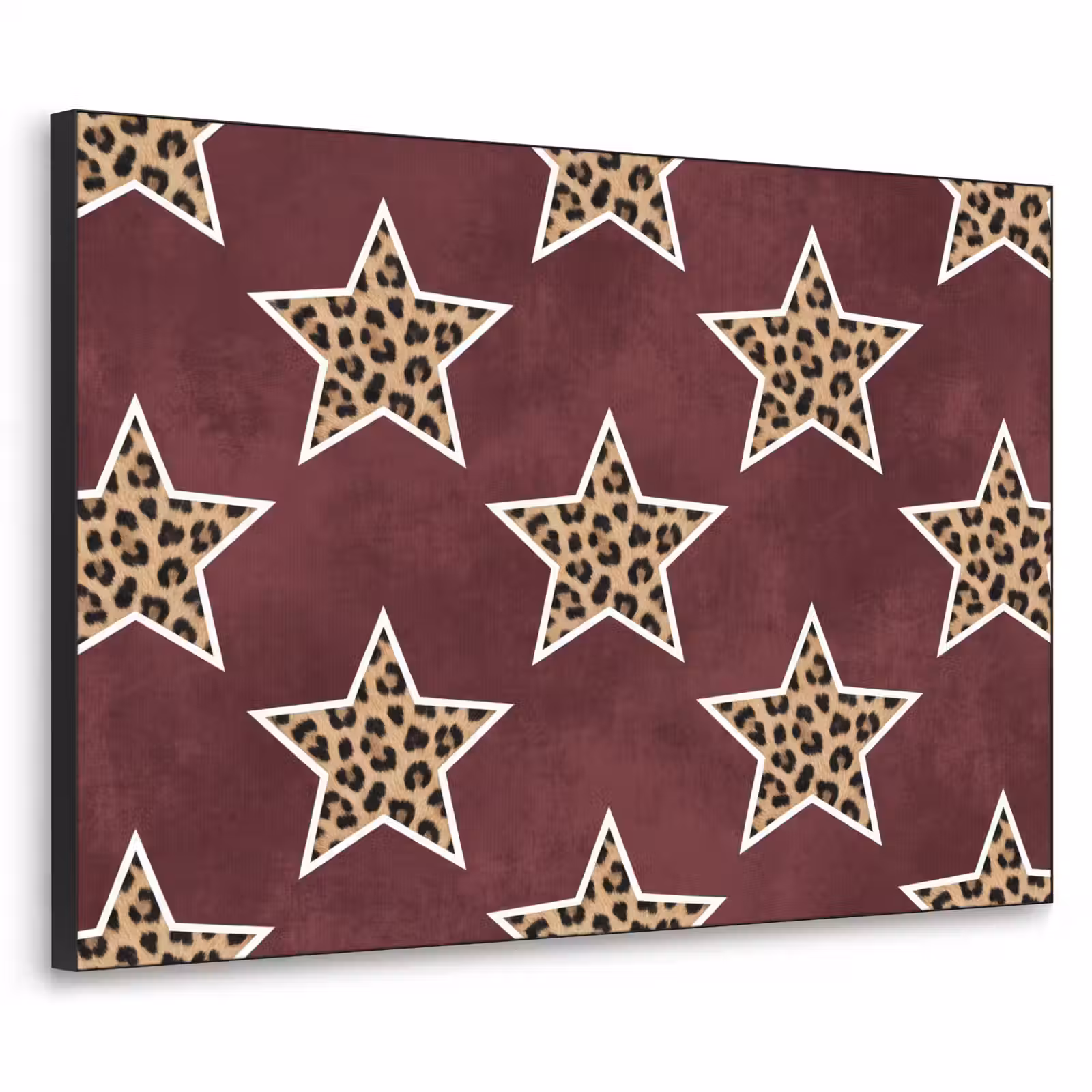 Art Frame - Sterne – Leopardenmuster – Rot — 1