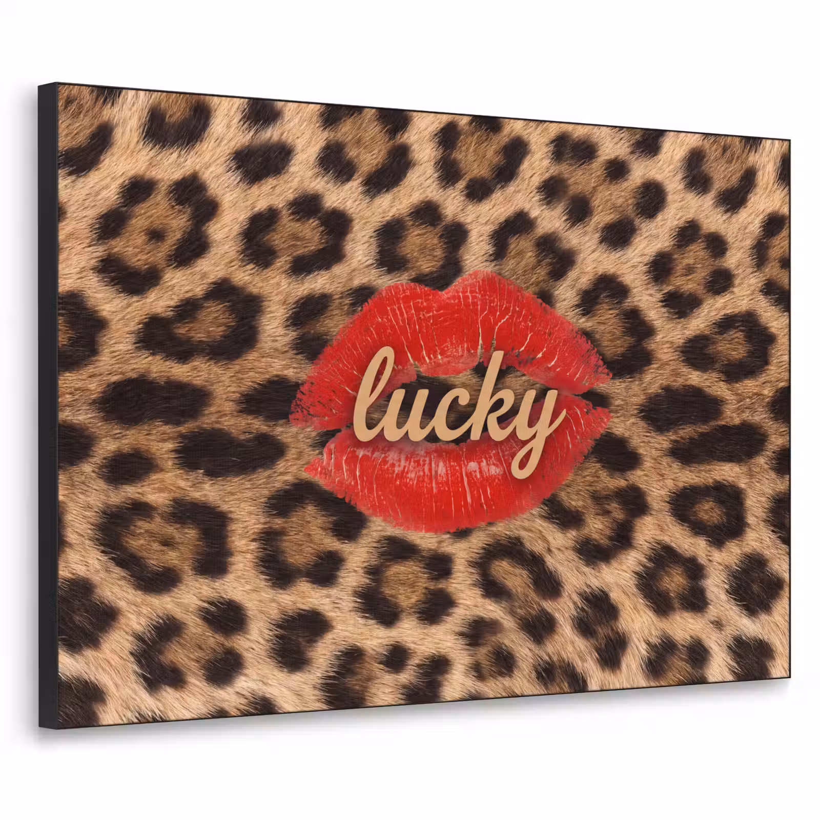 Art Frame - Tiermuster – Lippen – Rot — 1