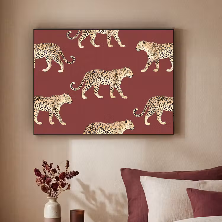 Art Frame - Katzen – Muster – Rot — 2