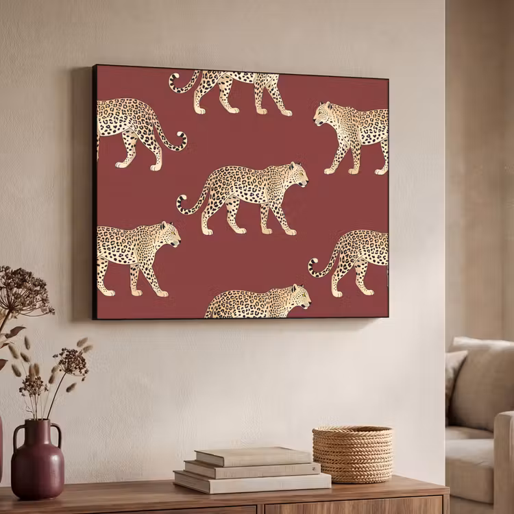 Art Frame - Katzen – Muster – Rot — 3