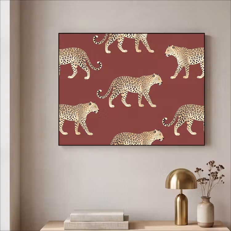 Art Frame - Katzen – Muster – Rot — 4
