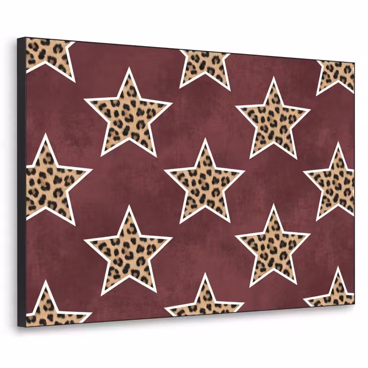 Art Frame - Sterne – Leopardenmuster – Rot — 1