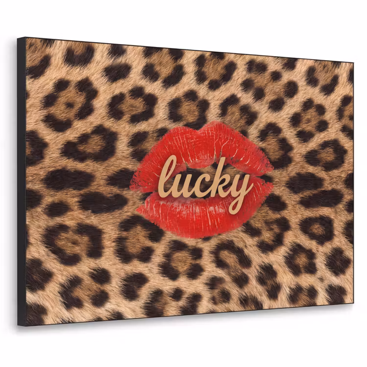Art Frame - Tiermuster – Lippen – Rot — 1