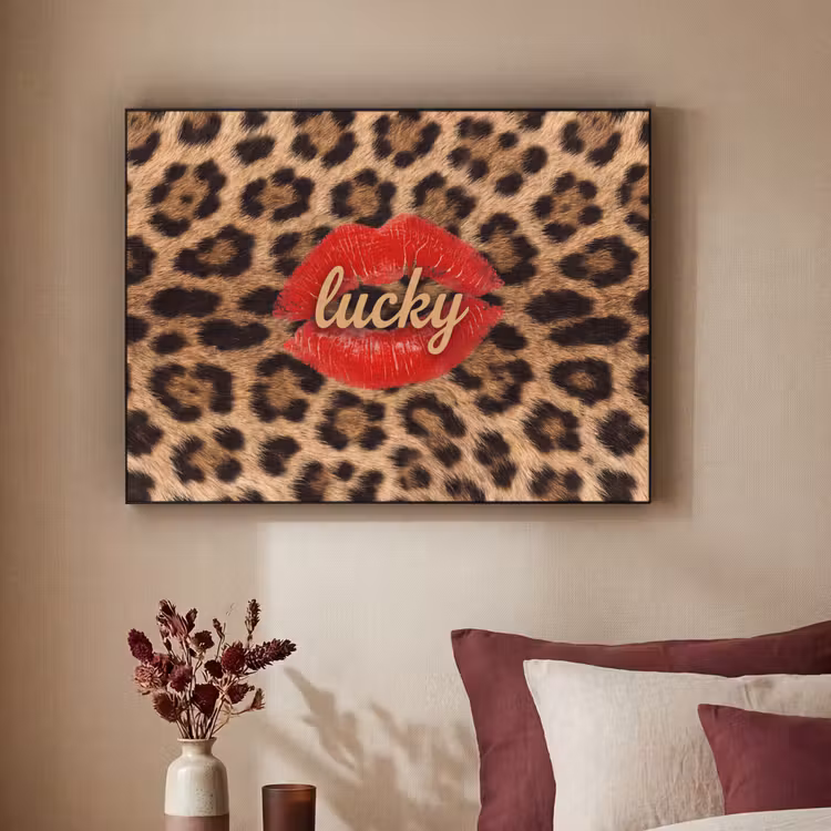 Art Frame - Tiermuster – Lippen – Rot — 2