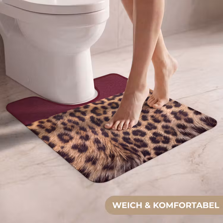 WC Vorleger - Fell – Muster – Bordeaux — 5