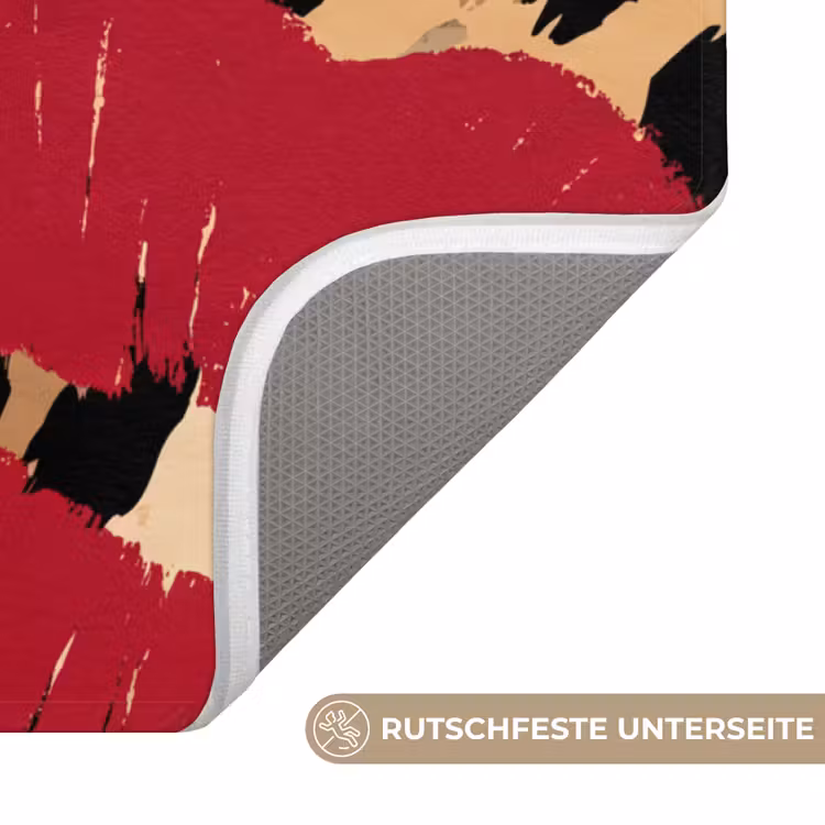 WC Vorleger - Kussabdruck – Tiermuster – Rot — 3