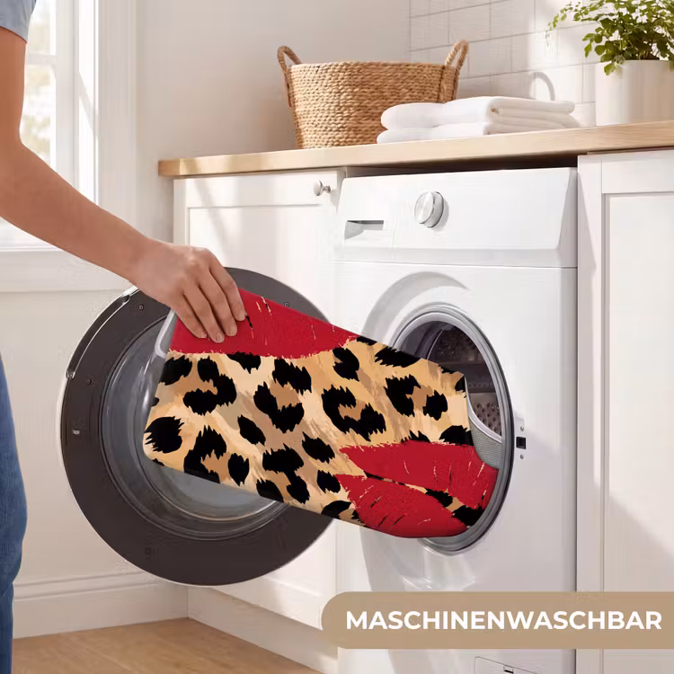WC Vorleger - Kussabdruck – Tiermuster – Rot — 7