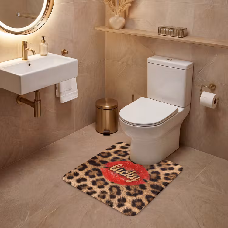 WC Vorleger - Tiermuster – Lippen – Rot — 4