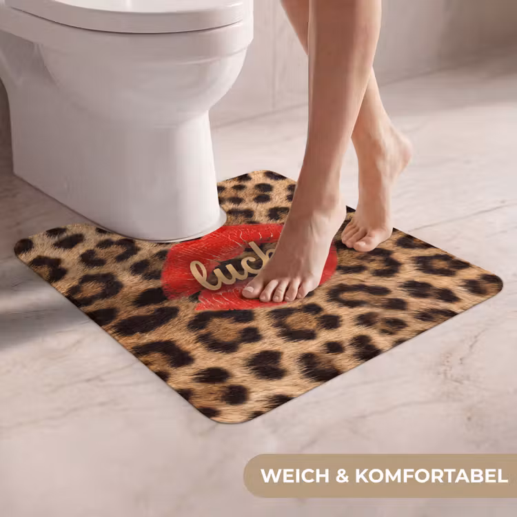 WC Vorleger - Tiermuster – Lippen – Rot — 5