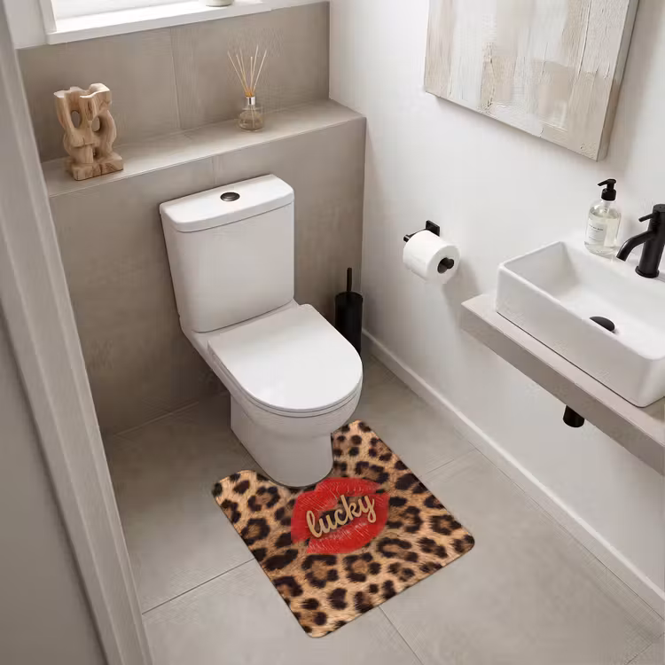 WC Vorleger - Tiermuster – Lippen – Rot — 6