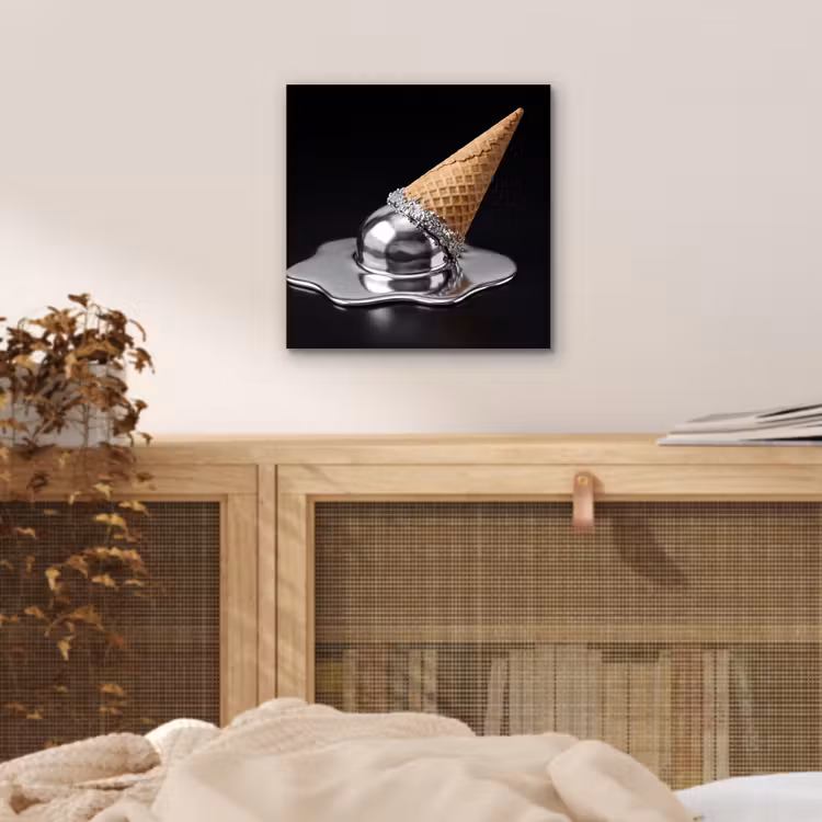 Alu-Dibond-Bild - Eis – Metall – Abstrakt — 4