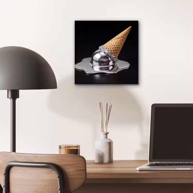 Alu-Dibond-Bild - Eis – Metall – Abstrakt — 6