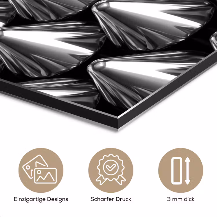 Alu-Dibond-Bild - Metallkegel – Muster — 7