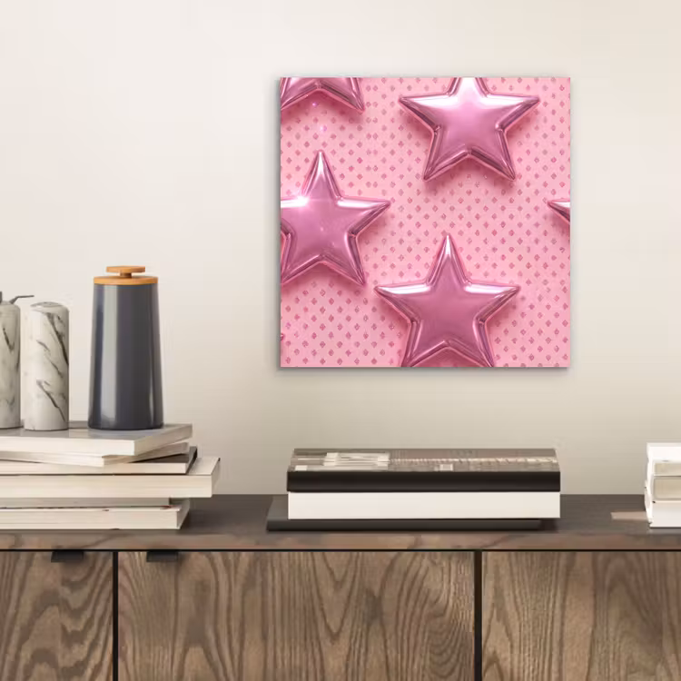 Alu-Dibond-Bild - Sterne – Rosa – Abstrakt — 2
