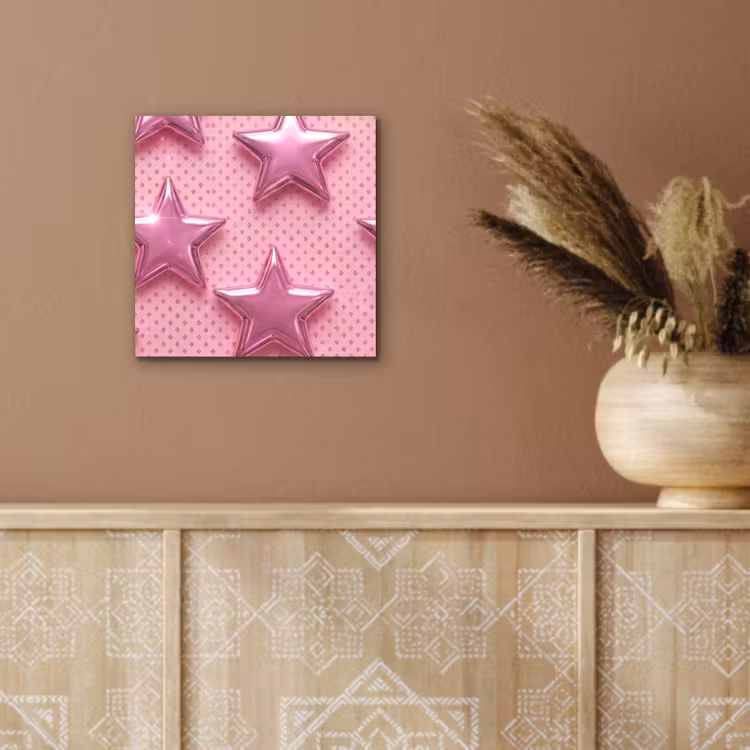 Alu-Dibond-Bild - Sterne – Rosa – Abstrakt — 5