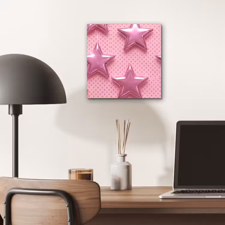 Alu-Dibond-Bild - Sterne – Rosa – Abstrakt — 6