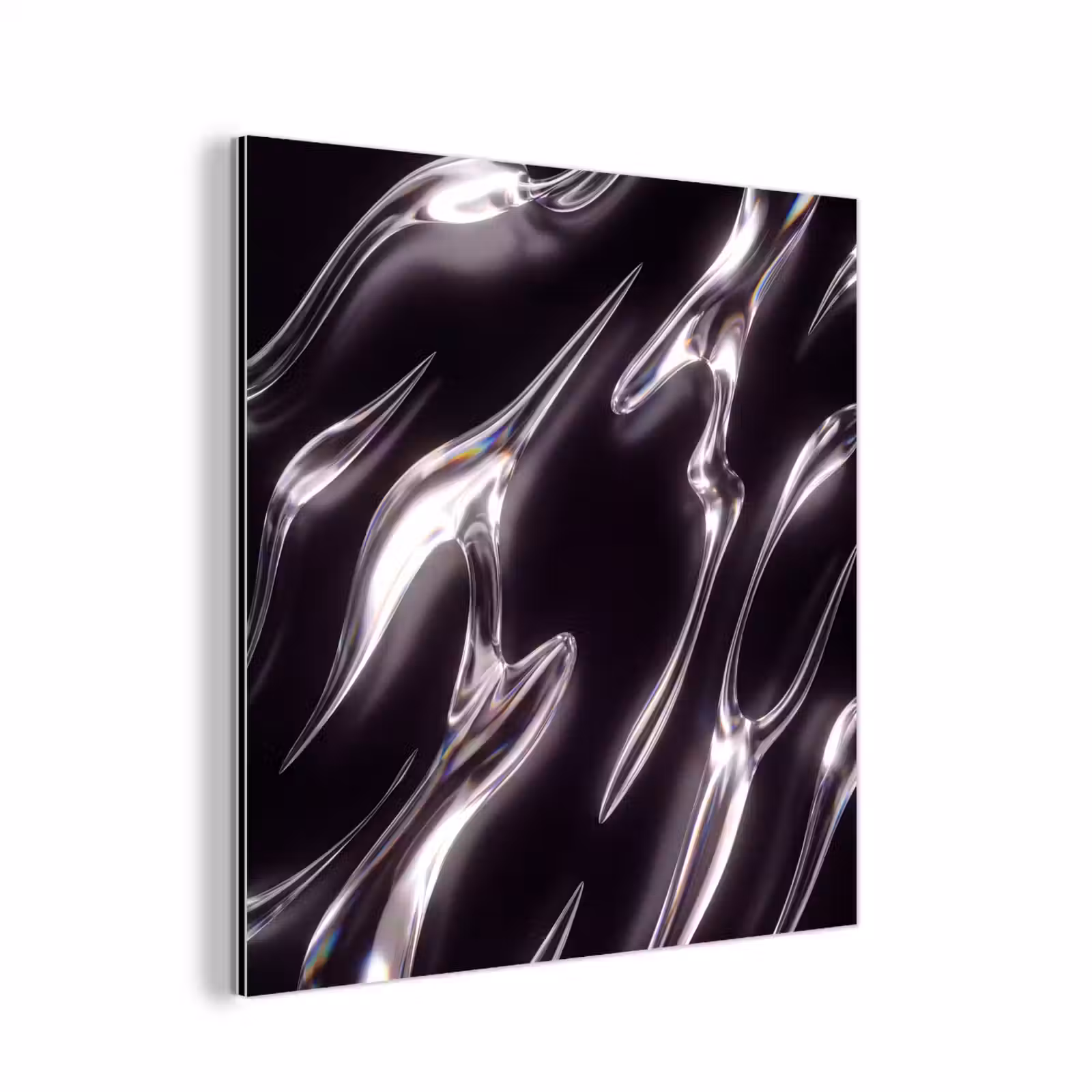 Alu-Dibond-Bild - Glas – Formen – Abstrakt — 1