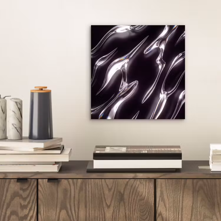 Alu-Dibond-Bild - Glas – Formen – Abstrakt — 2