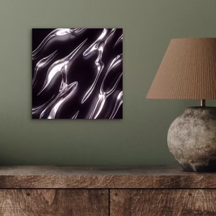 Alu-Dibond-Bild - Glas – Formen – Abstrakt — 3