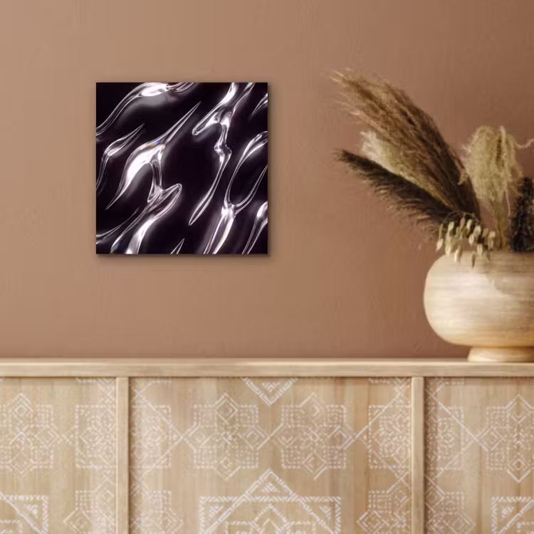 Alu-Dibond-Bild - Glas – Formen – Abstrakt — 5